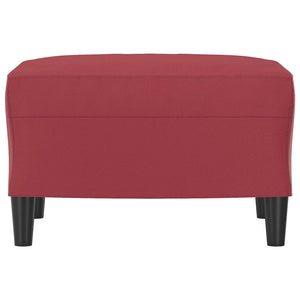 Poggiapiedi Rosso Vino 60x50x41 cm in Similpelle