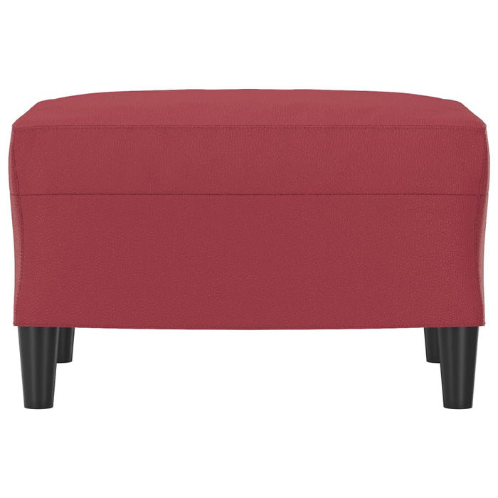 Poggiapiedi Rosso Vino 60x50x41 cm in Similpelle