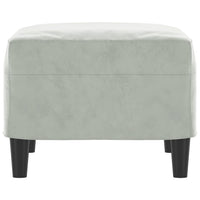 Poggiapiedi Grigio Chiaro 60x50x41 cm in Velluto