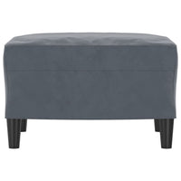 Poggiapiedi Grigio Scuro 60x50x41 cm in Velluto 349294
