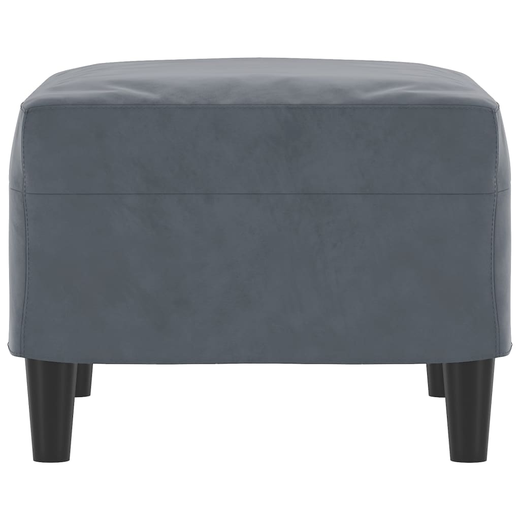 Poggiapiedi Grigio Scuro 60x50x41 cm in Velluto 349294