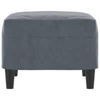 Poggiapiedi Grigio Scuro 60x50x41 cm in Velluto 349294