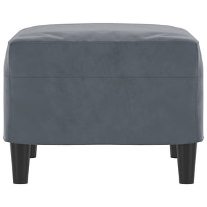 Poggiapiedi Grigio Scuro 60x50x41 cm in Velluto 349294