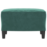 Poggiapiedi Verde Scuro 60x50x41 cm in Velluto