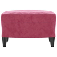 Poggiapiedi Rosso Vino 60x50x41 cm in Velluto 349297