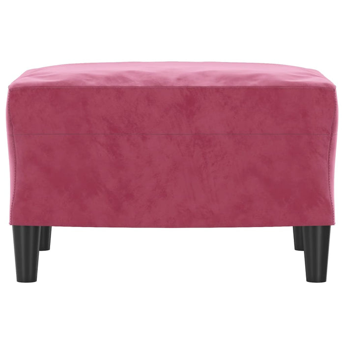 Poggiapiedi Rosso Vino 60x50x41 cm in Velluto 349297