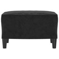 Poggiapiedi Nero 60x50x41 cm in Velluto 349298