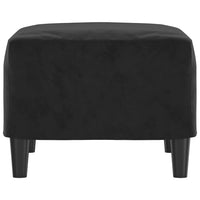 Poggiapiedi Nero 60x50x41 cm in Velluto