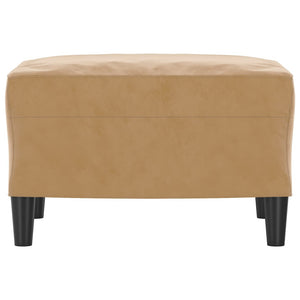 Poggiapiedi Marrone 60x50x41 cm in Velluto cod mxl 71292