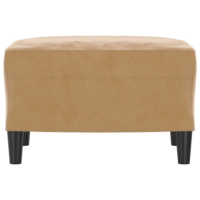 Poggiapiedi Marrone 60x50x41 cm in Velluto cod mxl 71292