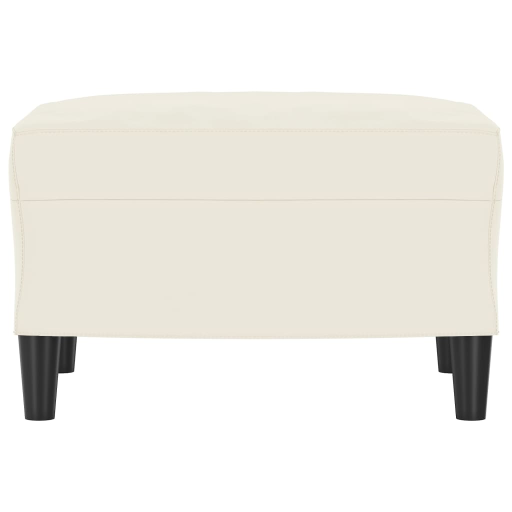 Poggiapiedi Crema 60x50x41 cm in Velluto cod mxl 74573