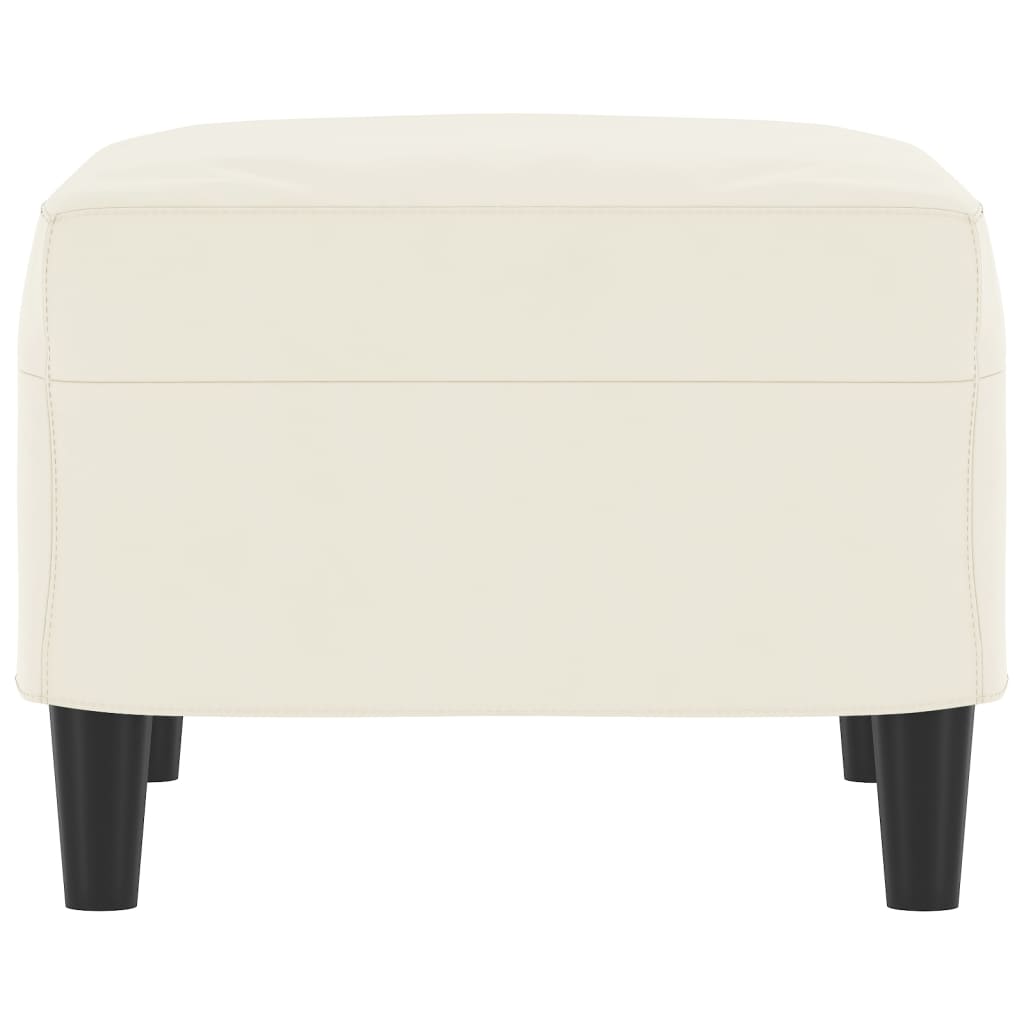 Poggiapiedi Crema 60x50x41 cm in Velluto cod mxl 74573