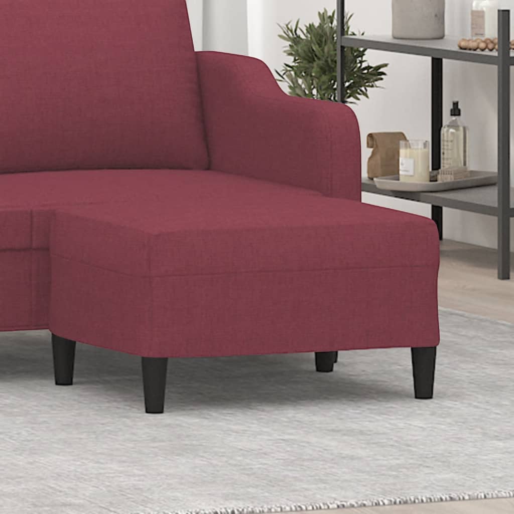 Poggiapiedi Rosso Vino 70x55x41 cm in Tessuto cod mxl 67372