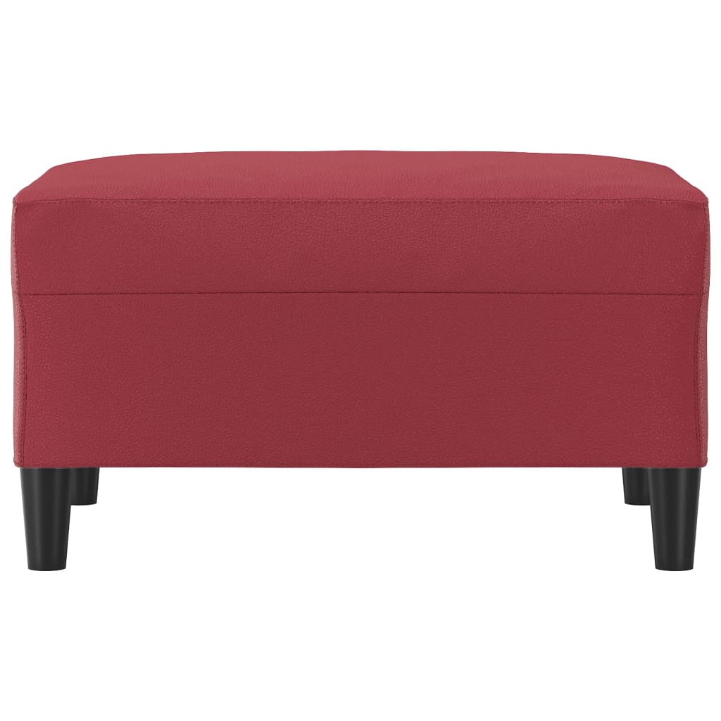 Poggiapiedi Rosso Vino 70x55x41 cm in Similpellecod mxl 126523