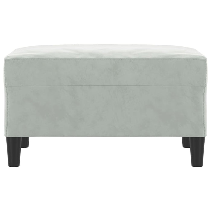 Poggiapiedi Grigio Chiaro 70x55x41 cm in Velluto 349317