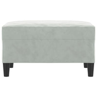 Poggiapiedi Grigio Chiaro 70x55x41 cm in Vellutocod mxl 126526