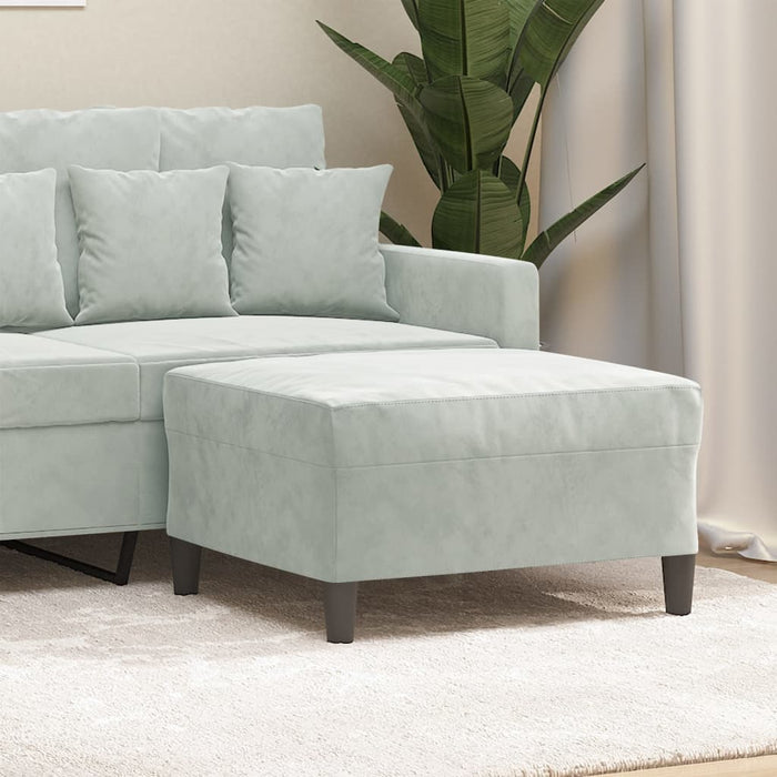 Poggiapiedi Grigio Chiaro 70x55x41 cm in Vellutocod mxl 126526