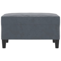 Poggiapiedi Grigio Scuro 70x55x41 cm in Velluto 349318