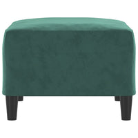 Poggiapiedi Verde Scuro 70x55x41 cm in Velluto 349319