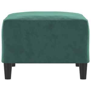 Poggiapiedi Verde Scuro 70x55x41 cm in Velluto 349319