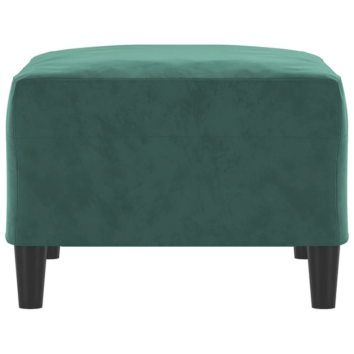 Poggiapiedi Verde Scuro 70x55x41 cm in Velluto 349319