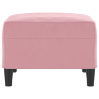 Poggiapiedi rosa 70x55x41 cm in Velluto