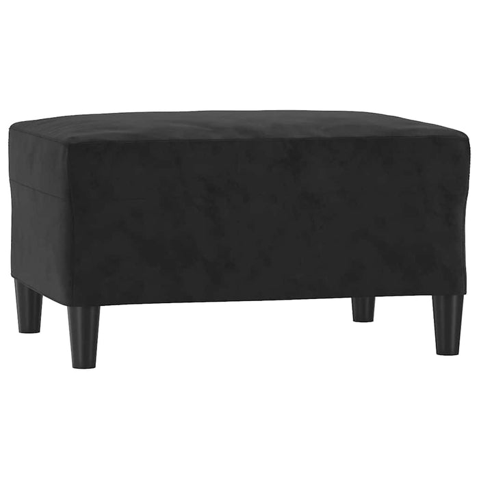 Poggiapiedi Nero 70x55x41 cm in Velluto cod mxl 77990