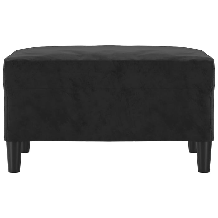 Poggiapiedi Nero 70x55x41 cm in Velluto cod mxl 77990