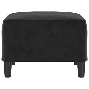 Poggiapiedi Nero 70x55x41 cm in Velluto cod mxl 77990