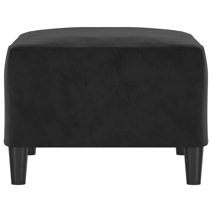 Poggiapiedi Nero 70x55x41 cm in Velluto cod mxl 77990