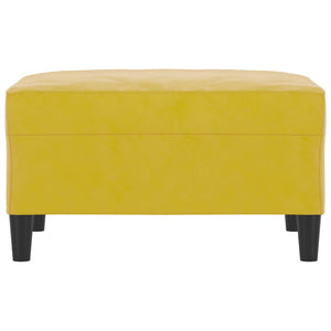 Poggiapiedi giallo 70x55x41 cm in Velluto 349323