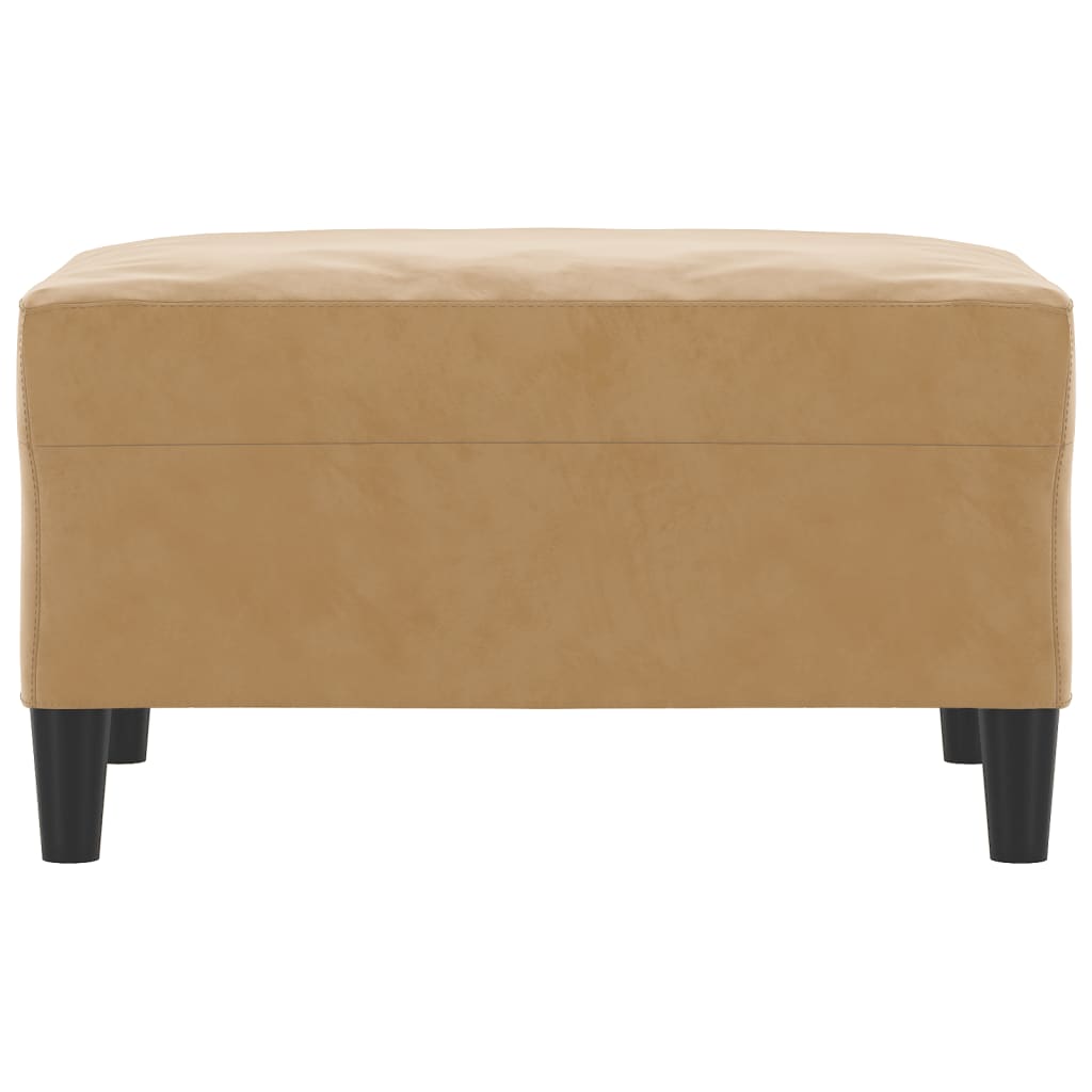 Poggiapiedi Marrone 70x55x41 cm in Velluto