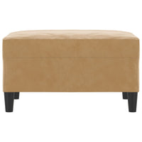 Poggiapiedi Marrone 70x55x41 cm in Velluto