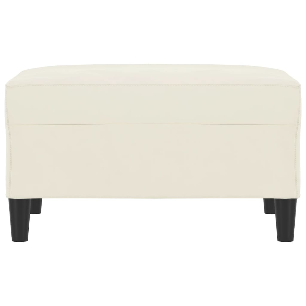 Poggiapiedi Crema 70x55x41 cm in Velluto 349325