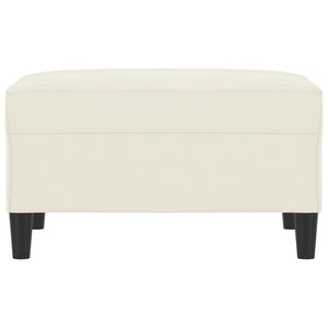 Poggiapiedi Crema 70x55x41 cm in Velluto 349325