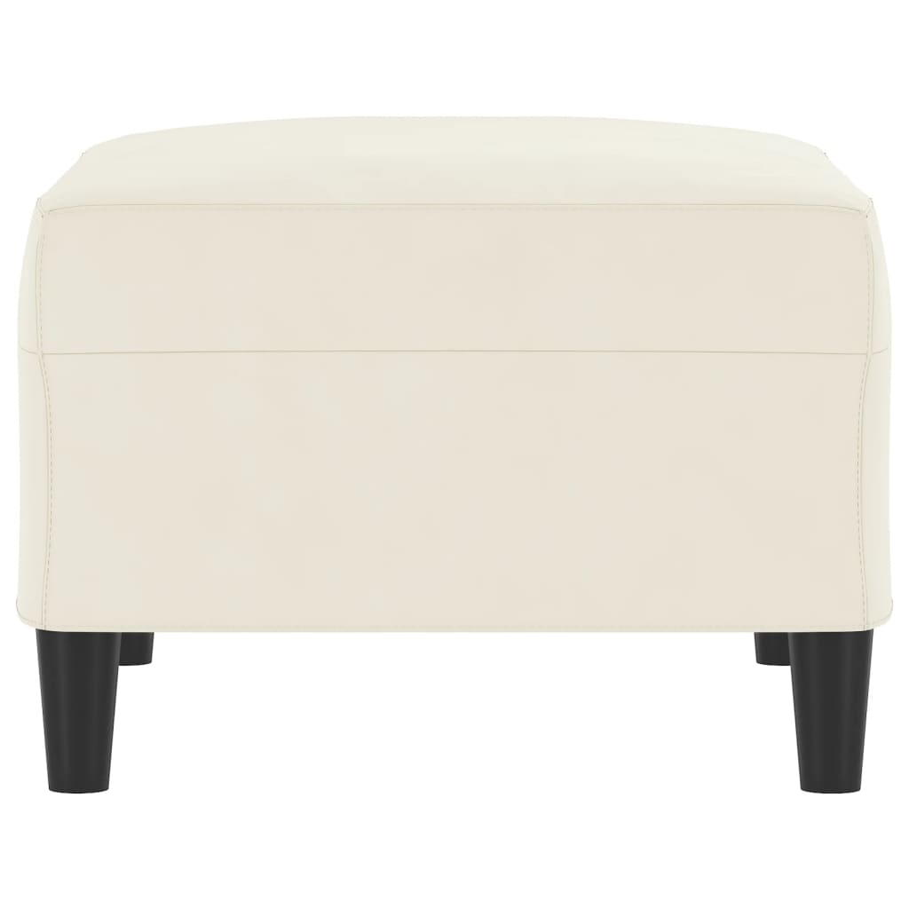 Poggiapiedi Crema 70x55x41 cm in Velluto 349325