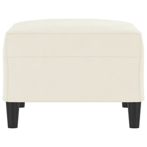Poggiapiedi Crema 70x55x41 cm in Velluto 349325