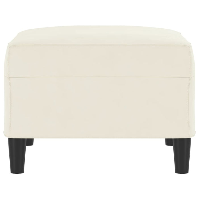 Poggiapiedi Crema 70x55x41 cm in Velluto 349325