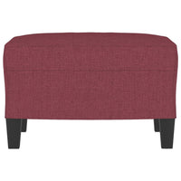 Poggiapiedi Rosso Vino 60x50x41 cm in Tessuto 349333