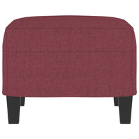 Poggiapiedi Rosso Vino 60x50x41 cm in Tessuto 349333