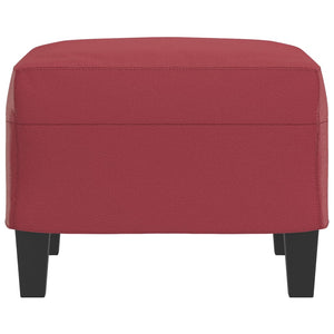 Poggiapiedi Rosso Vino 60x50x41 cm in Similpelle 349339
