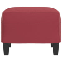Poggiapiedi Rosso Vino 60x50x41 cm in Similpelle cod mxl 72994
