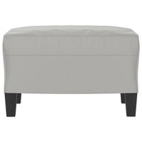 Poggiapiedi Grigio Chiaro 60x50x41 cm in Tessuto Microfibra