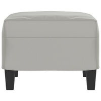 Poggiapiedi Grigio Chiaro 60x50x41 cm in Tessuto Microfibra