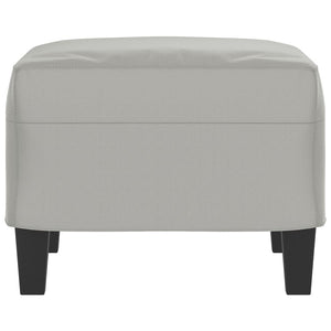 Poggiapiedi Grigio Chiaro 60x50x41 cm in Tessuto Microfibra