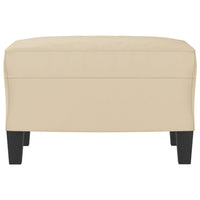 Poggiapiedi Crema 60x50x41 cm in Tessuto Microfibra 349345