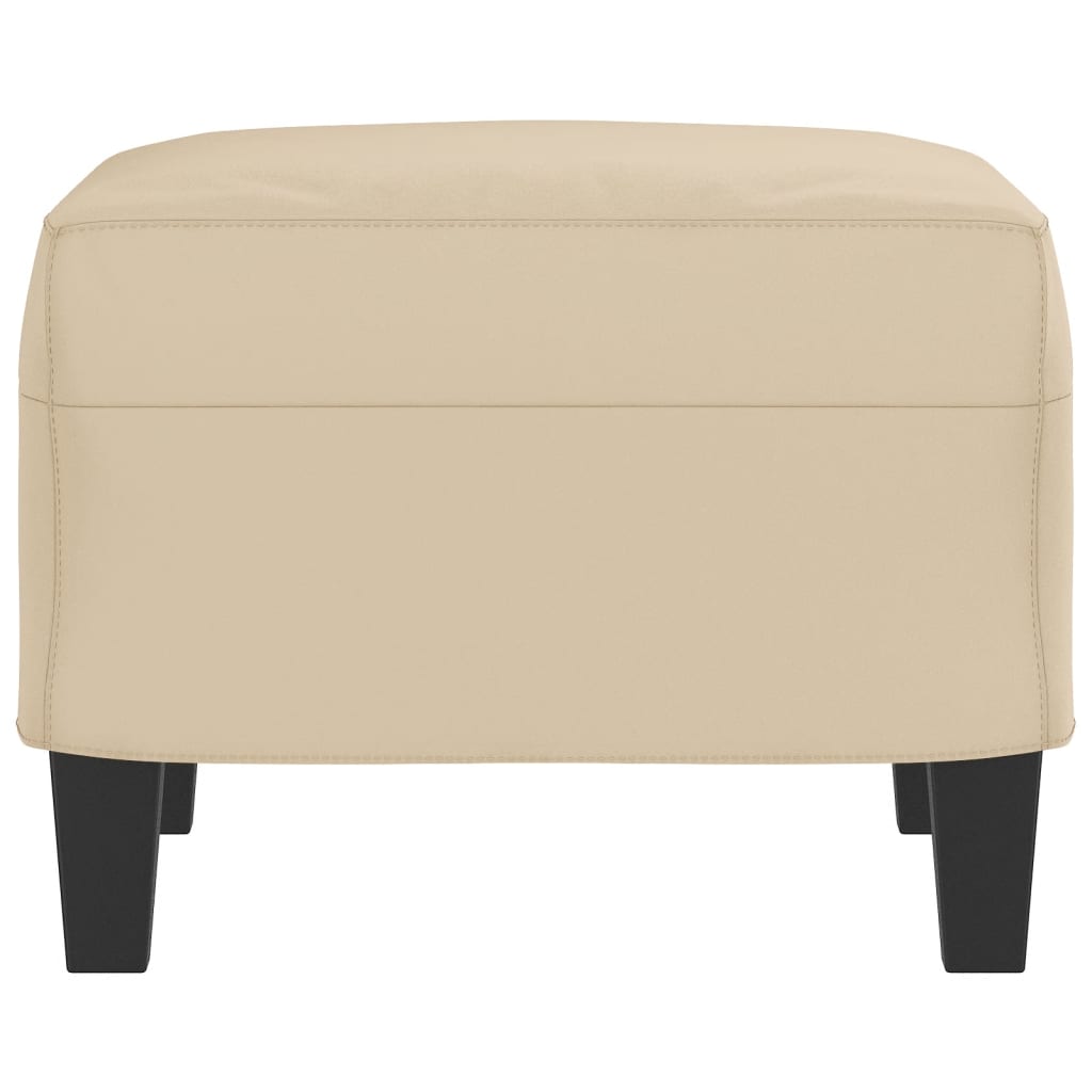 Poggiapiedi Crema 60x50x41 cm in Tessuto Microfibra 349345