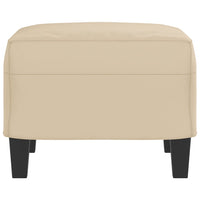 Poggiapiedi Crema 60x50x41 cm in Tessuto Microfibra cod mxl 67708