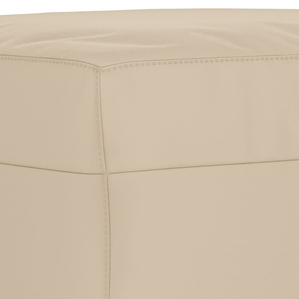 Poggiapiedi Crema 60x50x41 cm in Tessuto Microfibra 349345