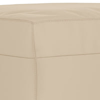 Poggiapiedi Crema 60x50x41 cm in Tessuto Microfibra 349345